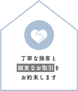 丁寧な接客と誠実なお取引をお約束します