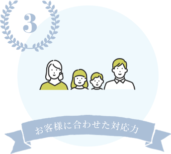 お客様に合わせた対応力